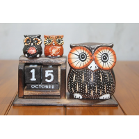 Ahşap Baykuş Takvim Polos-19