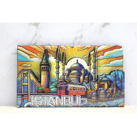 Ahşap İstanbul Temalı Magnet Alk4365