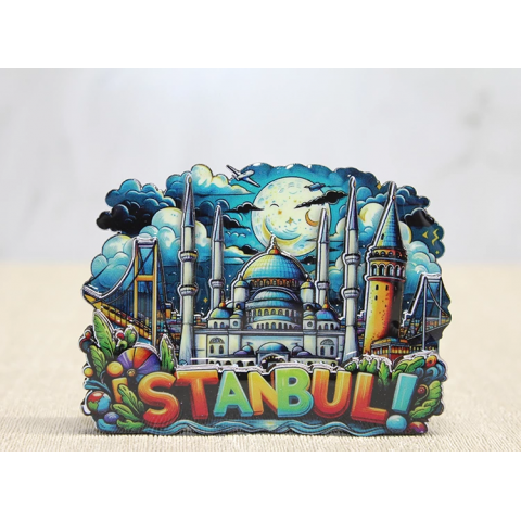 Ahşap İstanbul Temalı Magnet Alk4597