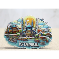 Ahşap İstanbul Temalı Magnet Alk4598