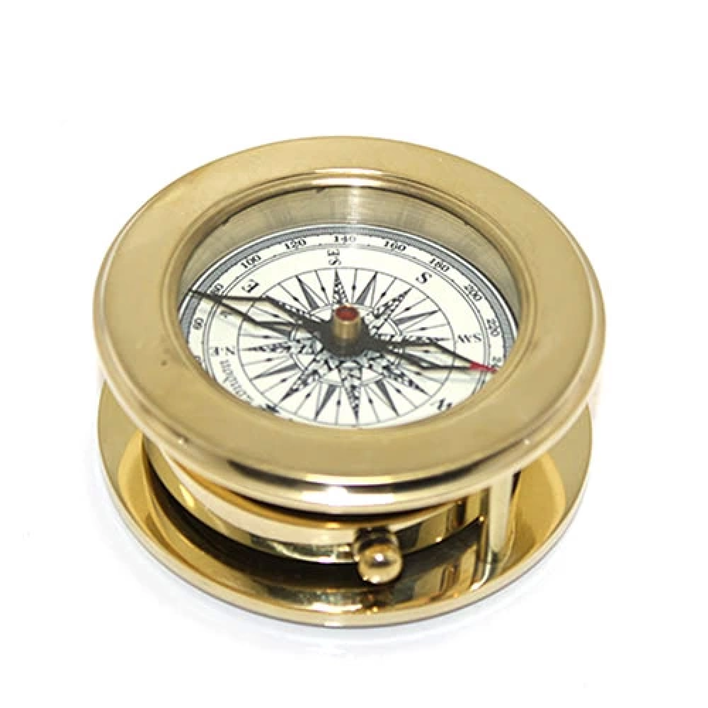 Ahşap Kutulu Pirinç Mercekli Pusula 16040