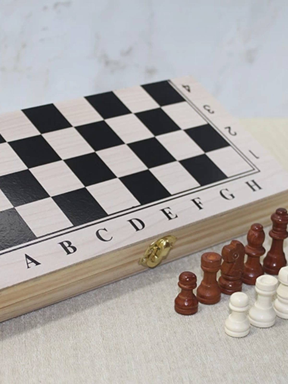 Ahşap Kutulu Satranç Ve Tavla Seti Alk4021