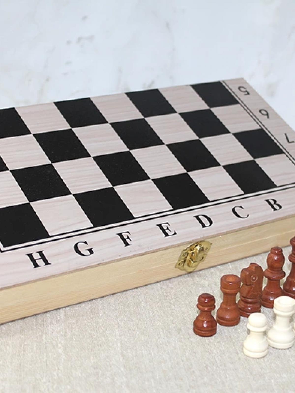 Ahşap Kutulu Satranç Ve Tavla Seti Alk4022