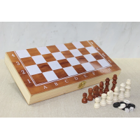 Ahşap Kutulu Satranç Ve Tavla Seti Alk4023