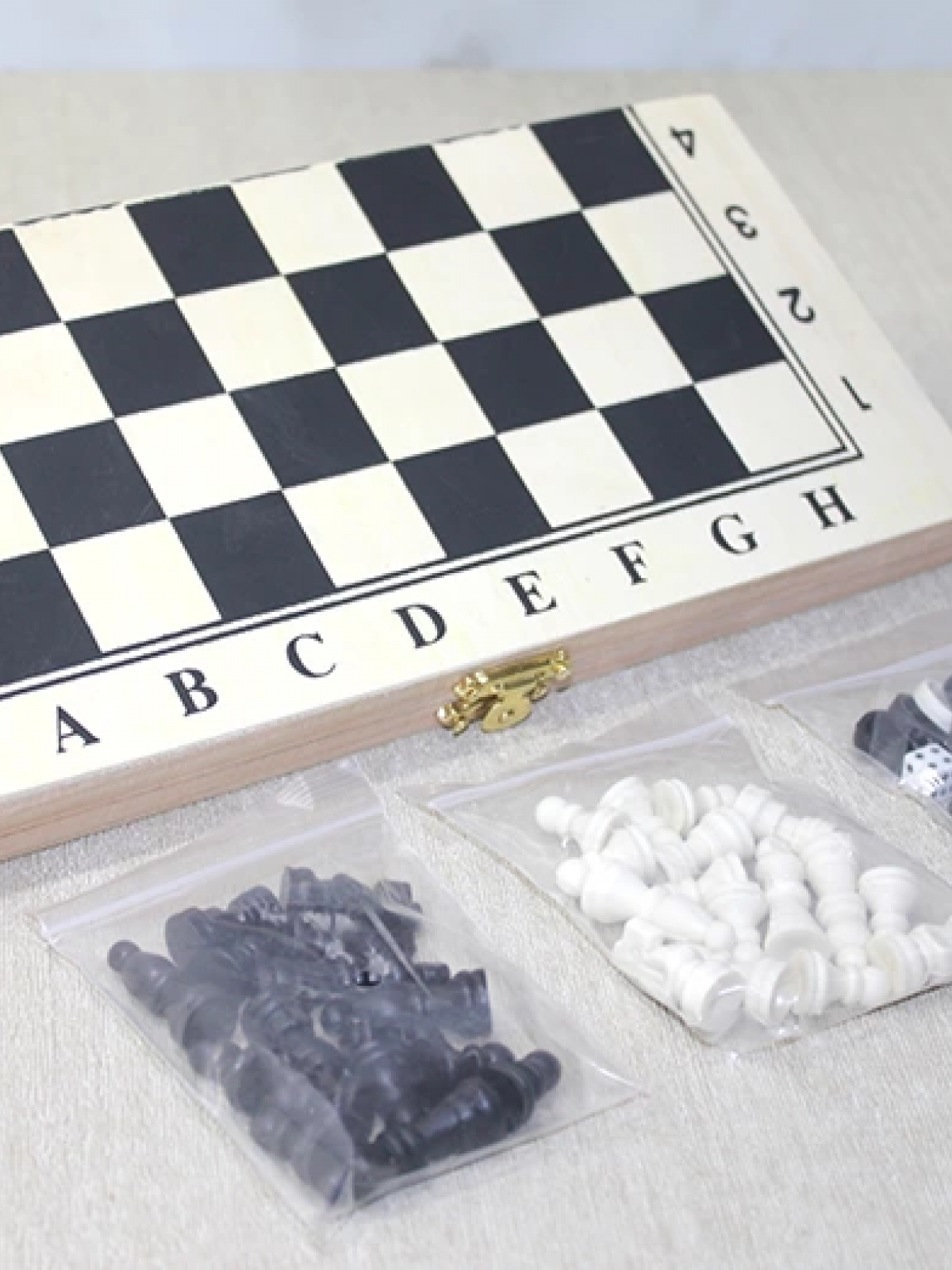 Ahşap Kutulu Satranç Ve Tavla Seti Alk4025