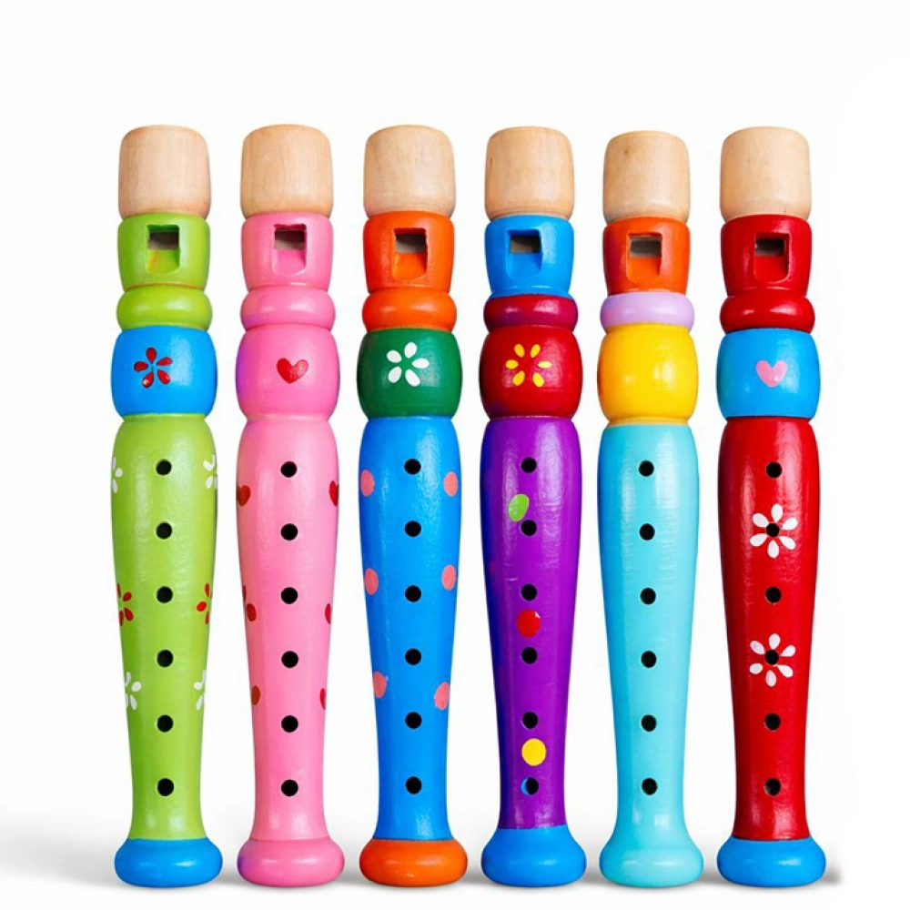 Ahşap Renkli Flüt Küçük Alk4391