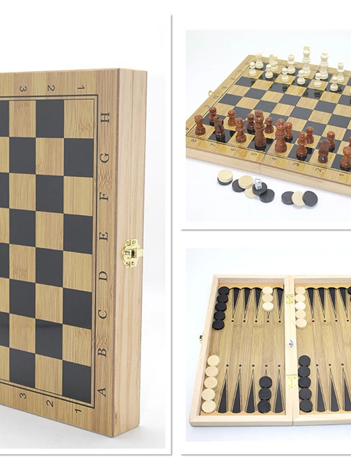 Ahşap Satranç Ve Tavla Seti Alk4234