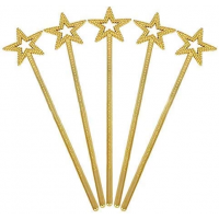 Altın Renk Yıldız Peri Asası Peri Değneği 34 Cm 1 Adet