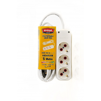 Amiral 3' Lü Topraklı 5 Metre Kablolu Grup Priz