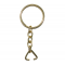 Anahtarlık Halkası, Halka + Zincir + Üçgen, 24mm, Altın, Sarı, 1 Adet