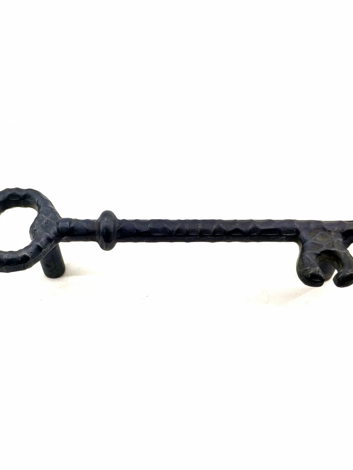 Antika Tarz Dekoratif Pirinç Anahtar Şeklinde Kapı Çekme Kolu, Mobilya, Sandık, Kutu Kulbu - 128mm, Oksit