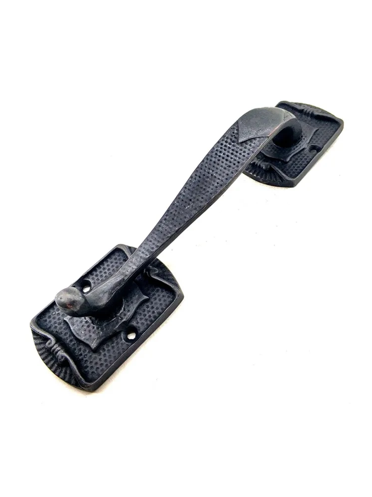 Antika Tarz Dekoratif Pirinç Ayak Tip Büyük Kapı Çekme Kolu - 220x50mm, Oksit