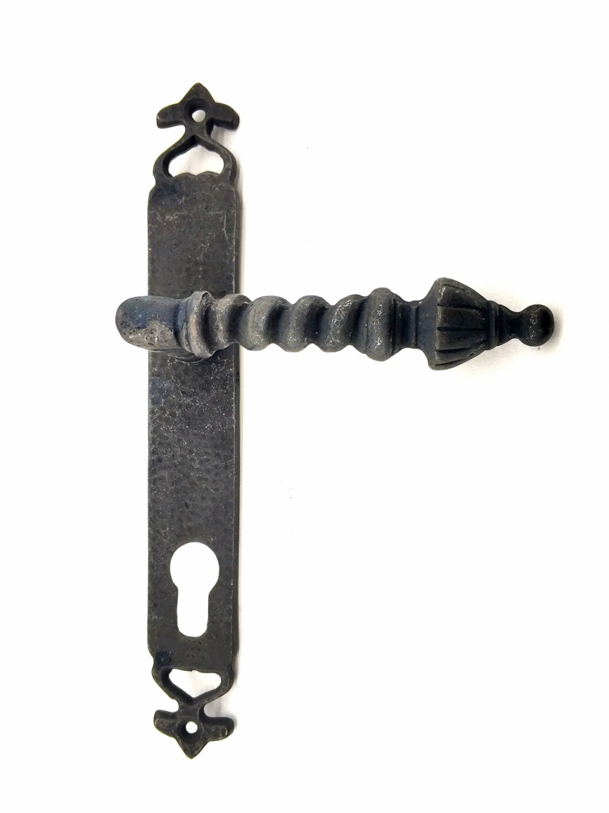 Antika Tarz Dekoratif Pirinç Burma Oda Kapı Kolu - 247x35 Mm, Oksit