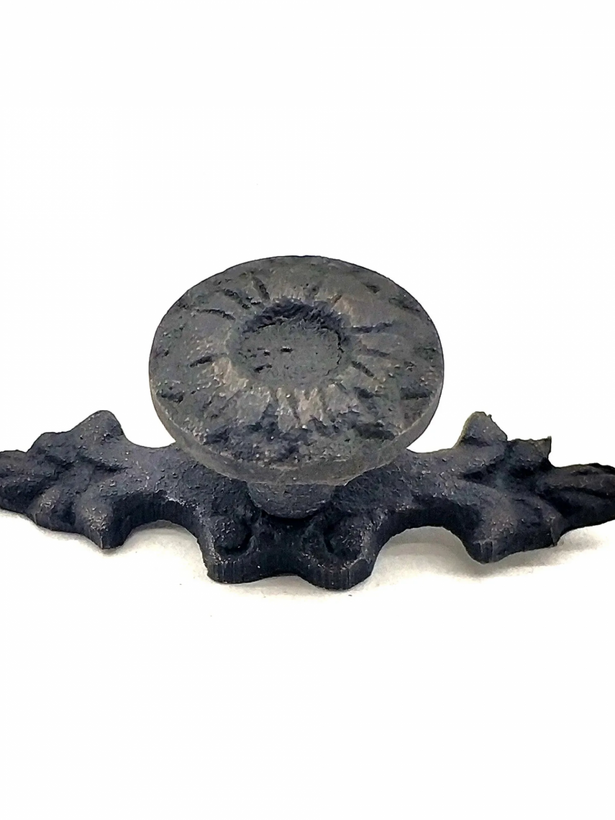 Antika Tarz Dekoratif Pirinç Çiçek Düğme - 20x53 Mm, Oksit