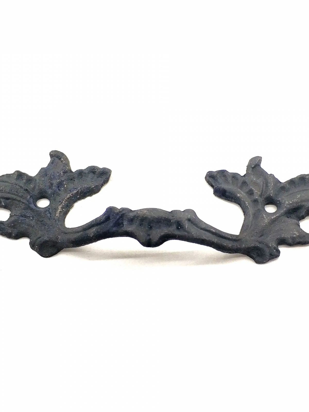 Antika Tarz Dekoratif Pirinç Çiçek Kapı Kulbu - 40x125 Mm, Oksit