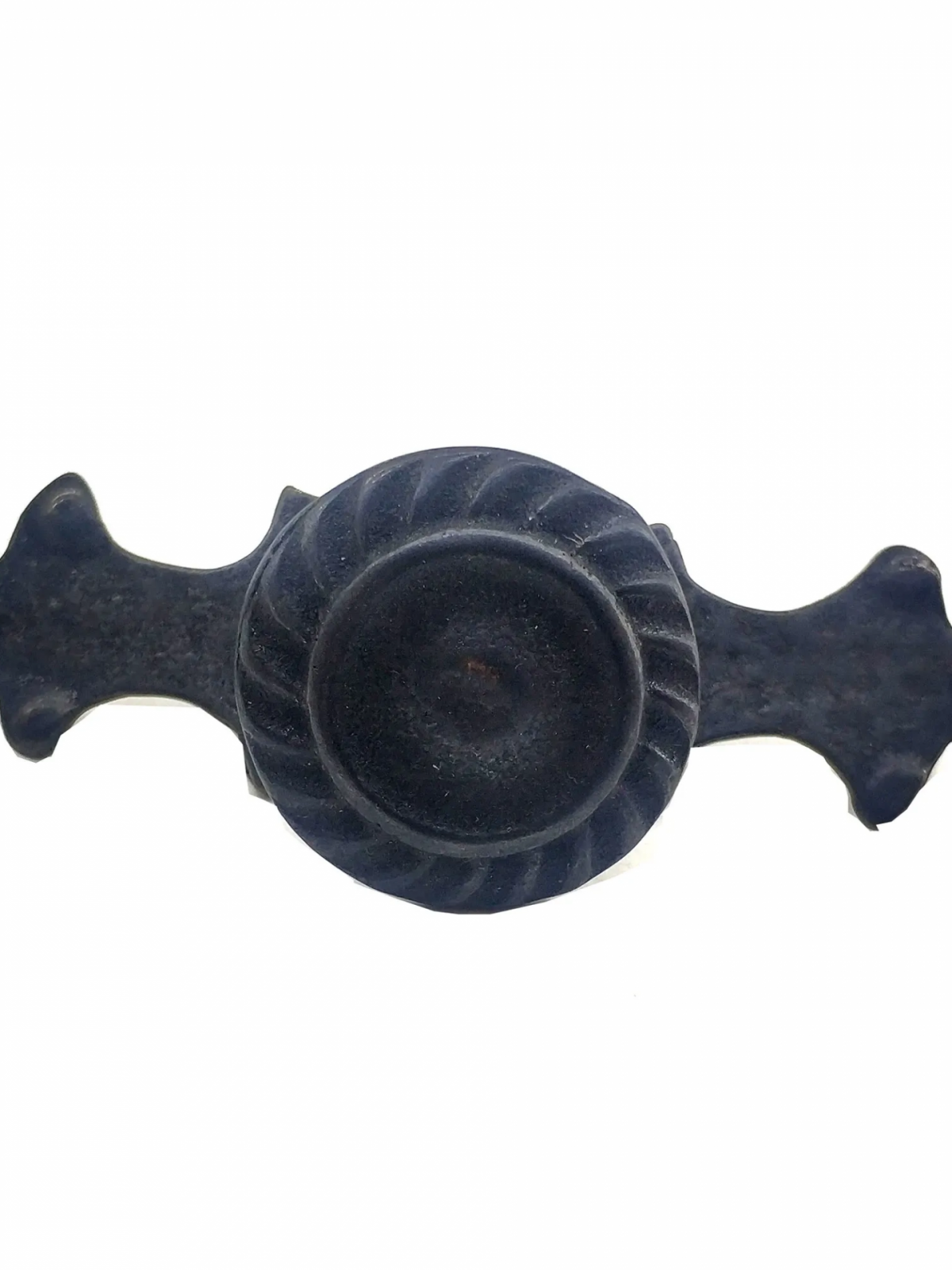 Antika Tarz Dekoratif Pirinç Çizgili Düğme - 35x100 Mm, Büyük, Oksit