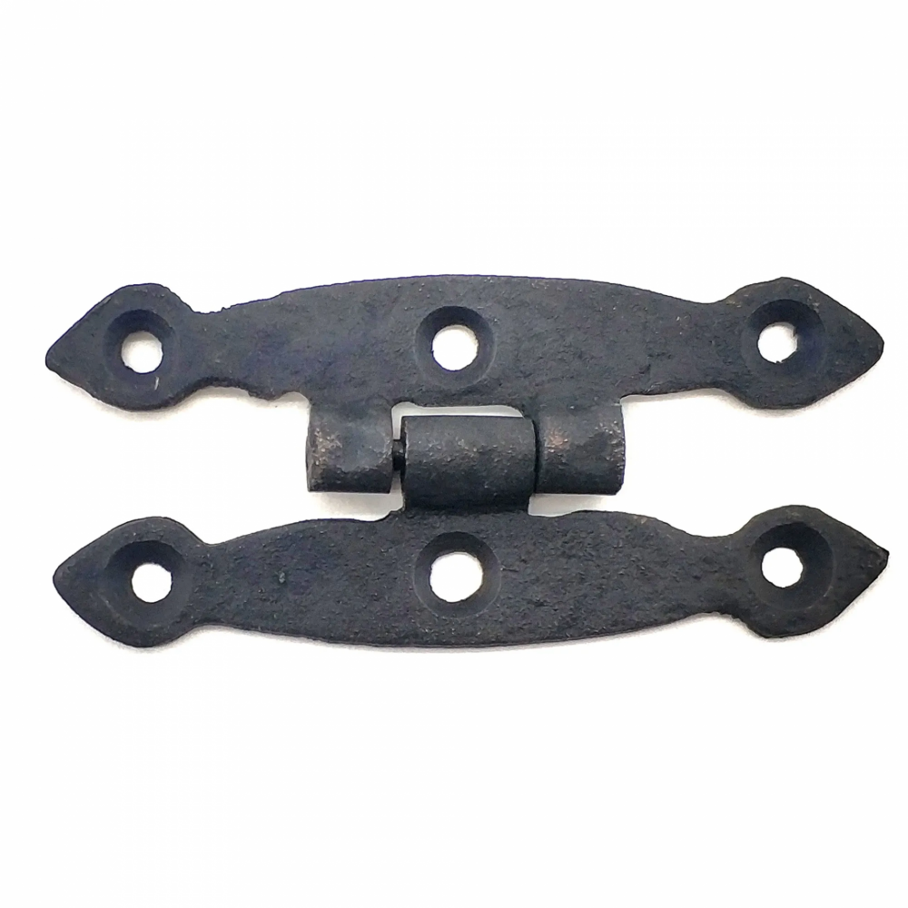 Antika Tarz Dekoratif Pirinç Dar Menteşe - 75x39 Mm, Oksit