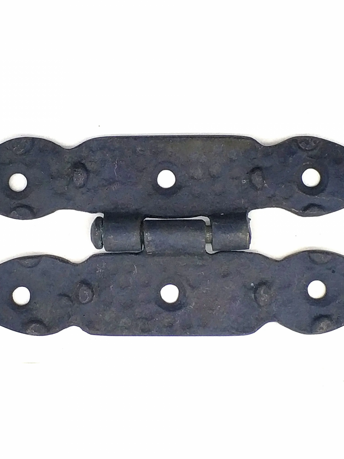 Antika Tarz Dekoratif Pirinç Düğmeli Menteşe - 117x57 Mm, Oksit