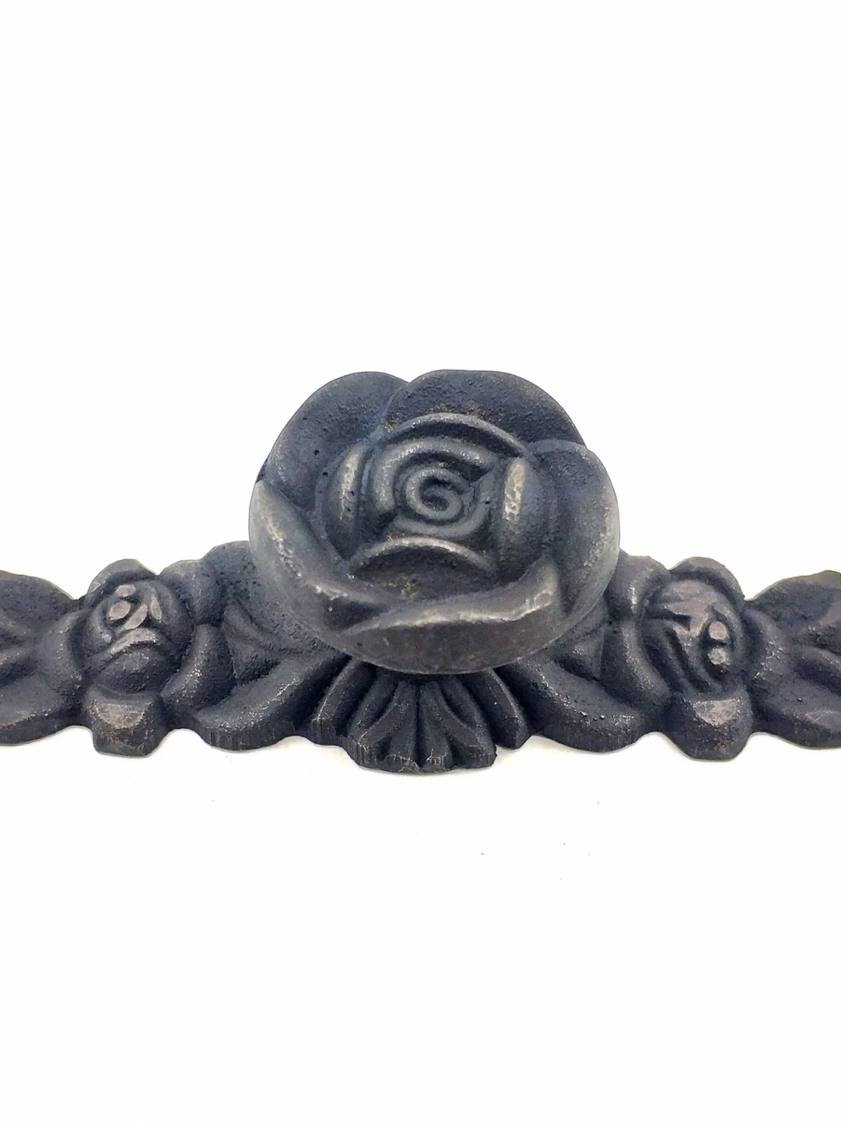 Antika Tarz Dekoratif Pirinç Gül Düğme - 30x100 Mm, Oksit