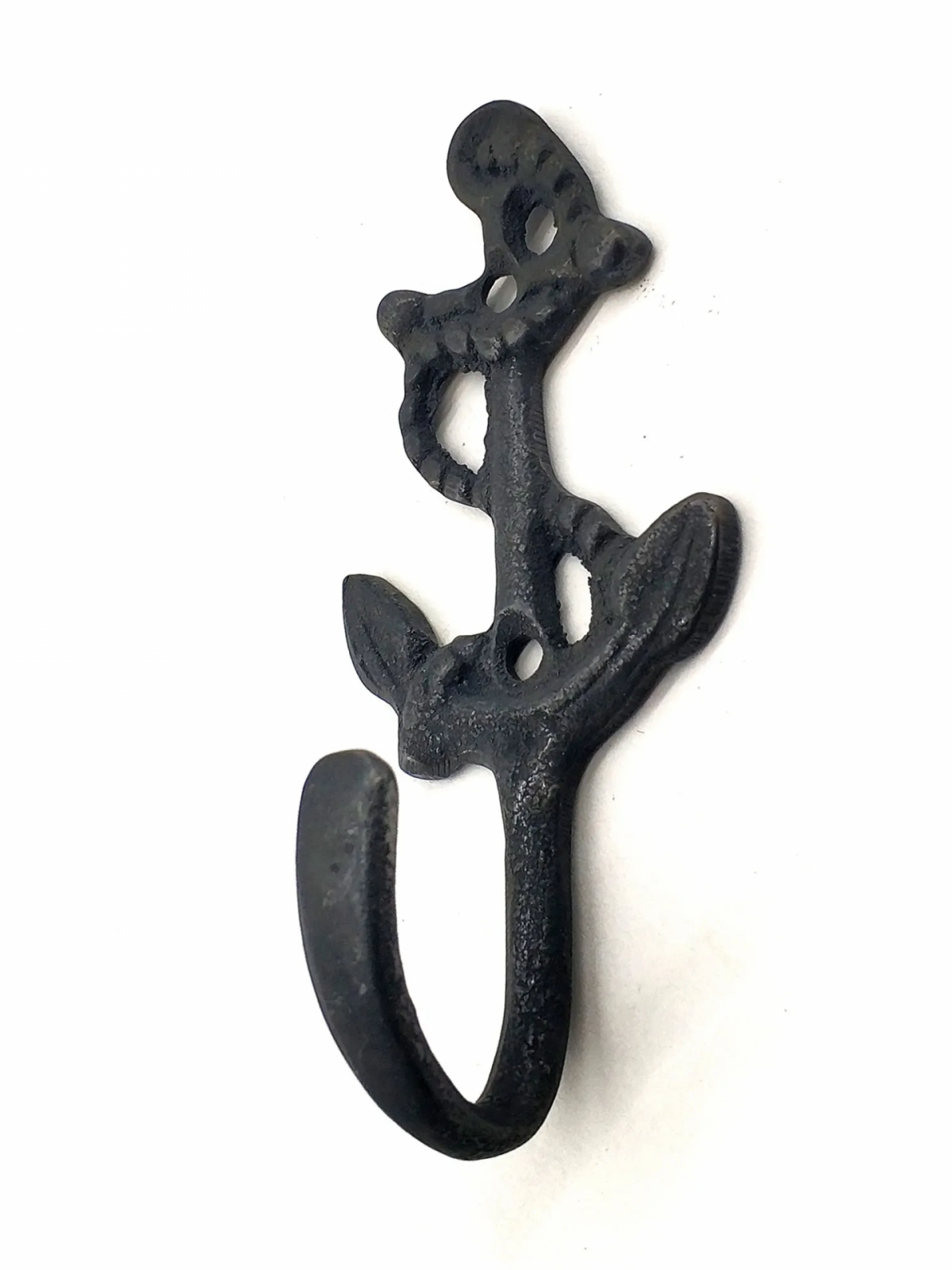 Antika Tarz Dekoratif Pirinç Halatlı, Çapa, Denizci, Gemici  Askı - 95x42mm,  Oksit