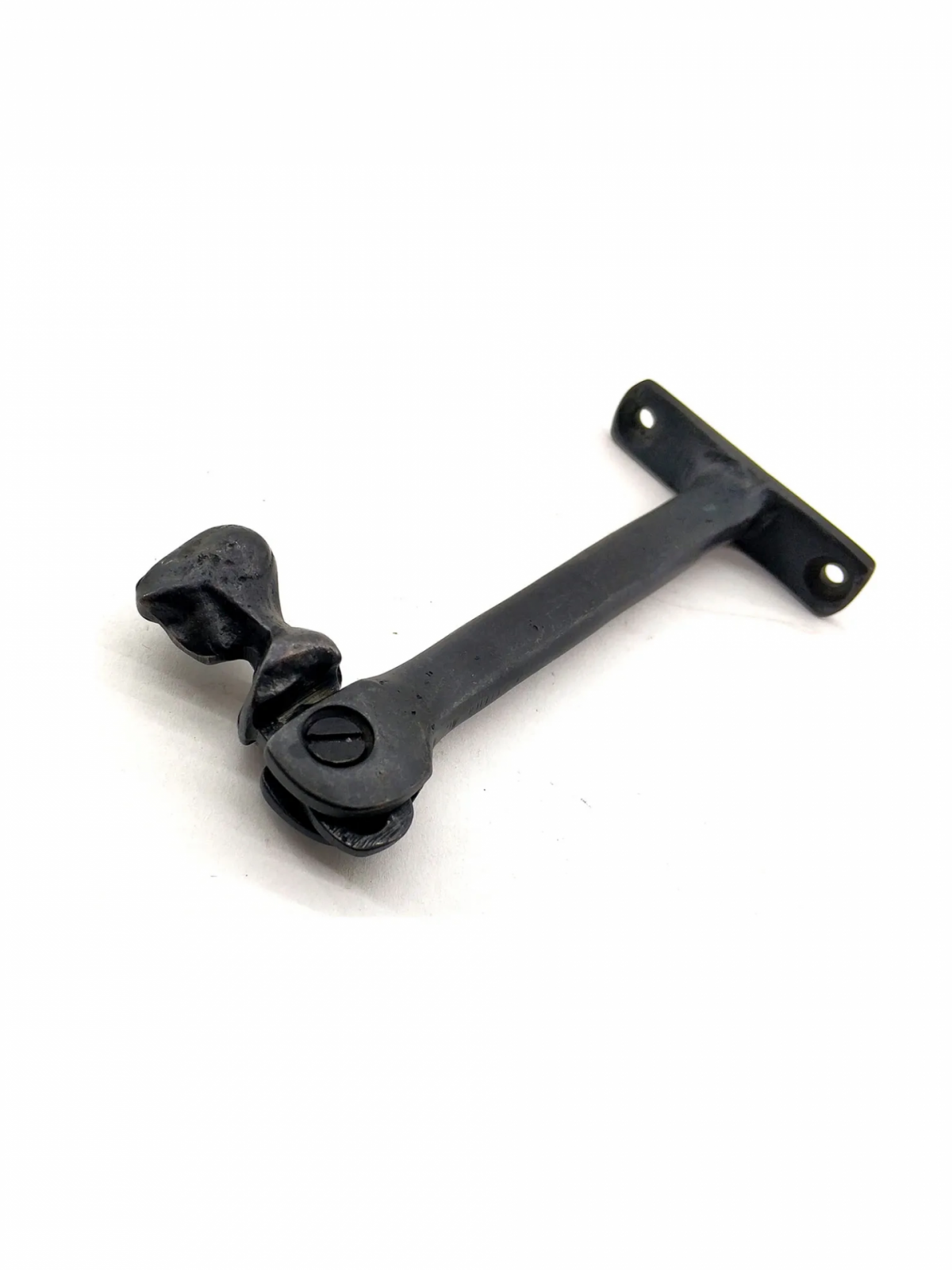 Antika Tarz Dekoratif Pirinç Kafalı Panjur Stoperi - 105x55 Mm, Oksit