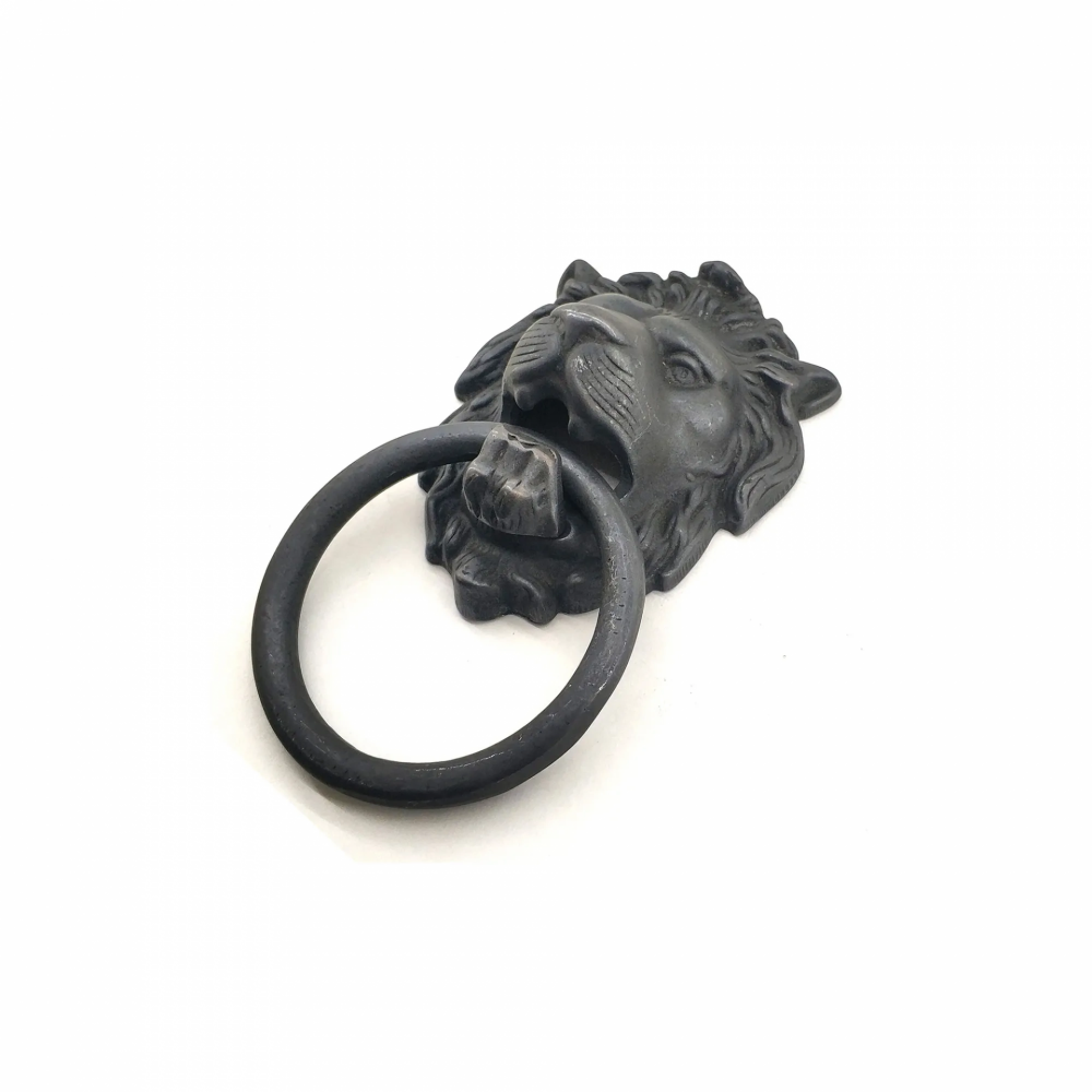 Antika Tarz Dekoratif Pirinç  Kapı Tokmağı, Taktak - 102x130 Mm, Oksit