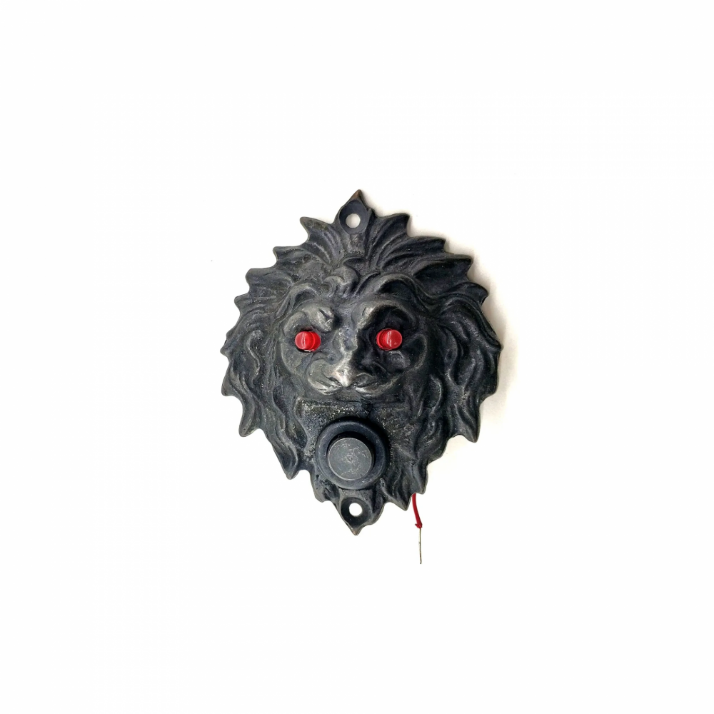 Antika Tarz Dekoratif Pirinç  Kapı Zili - 100x78 Mm, Oksit, Led Işıklı