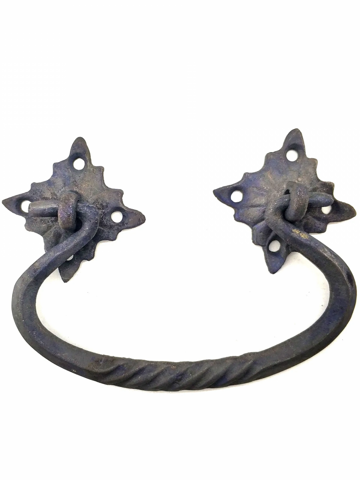 Antika Tarz Dekoratif Pirinç Kazan Kulbu - 90x130 Mm, Oksit