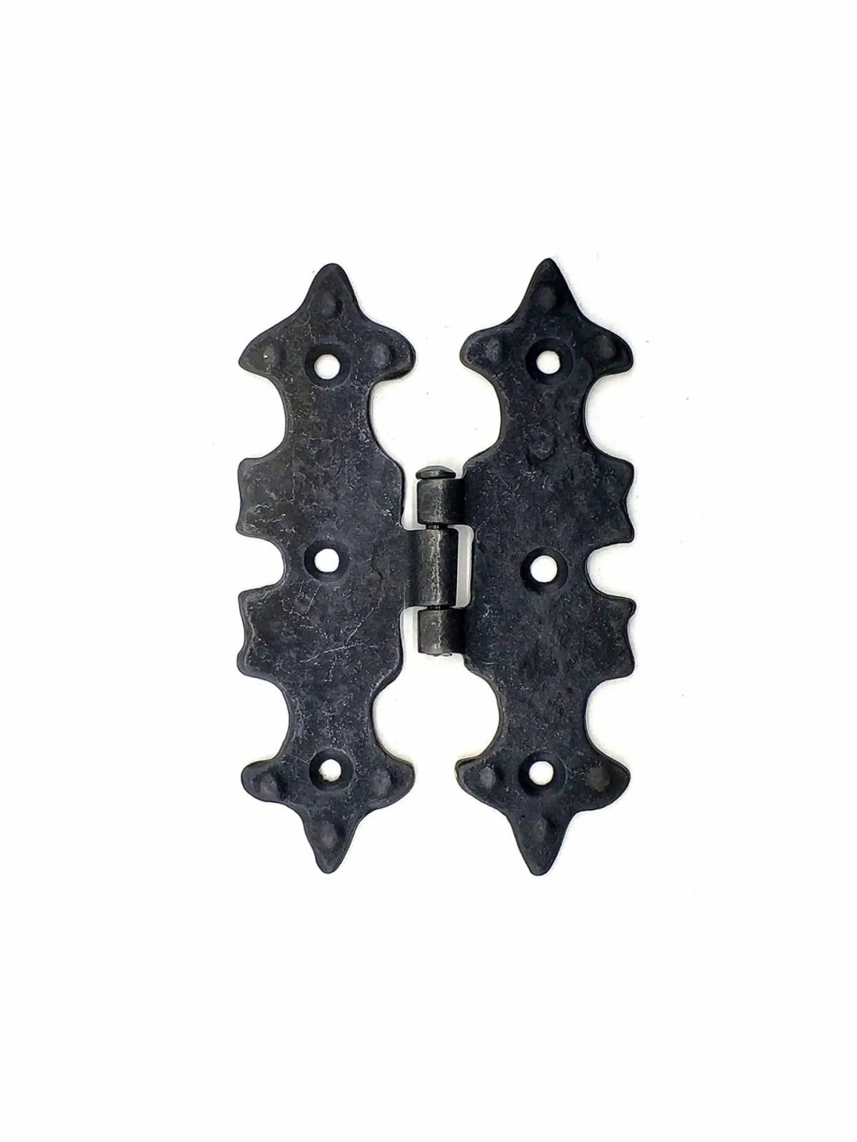 Antika Tarz Dekoratif Pirinç Lale Menteşe - 104x77 Mm, Oksit