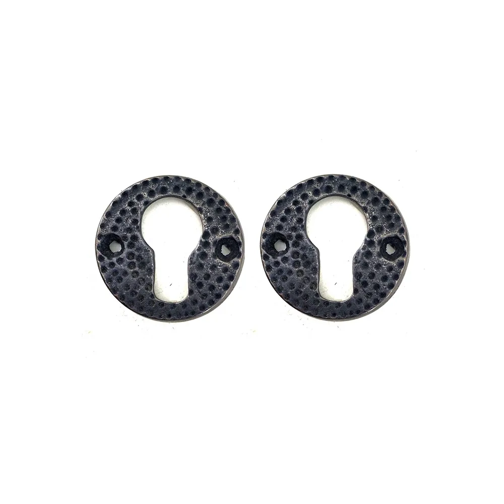 Antika Tarz Dekoratif Pirinç Oda Kilit Rozeti - 49mm, Oksit