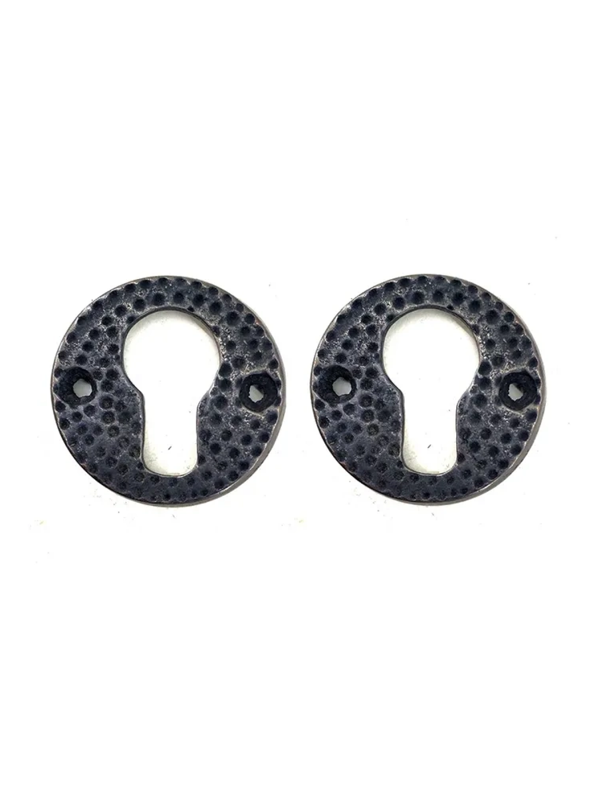 Antika Tarz Dekoratif Pirinç Oda Kilit Rozeti - 49mm, Oksit