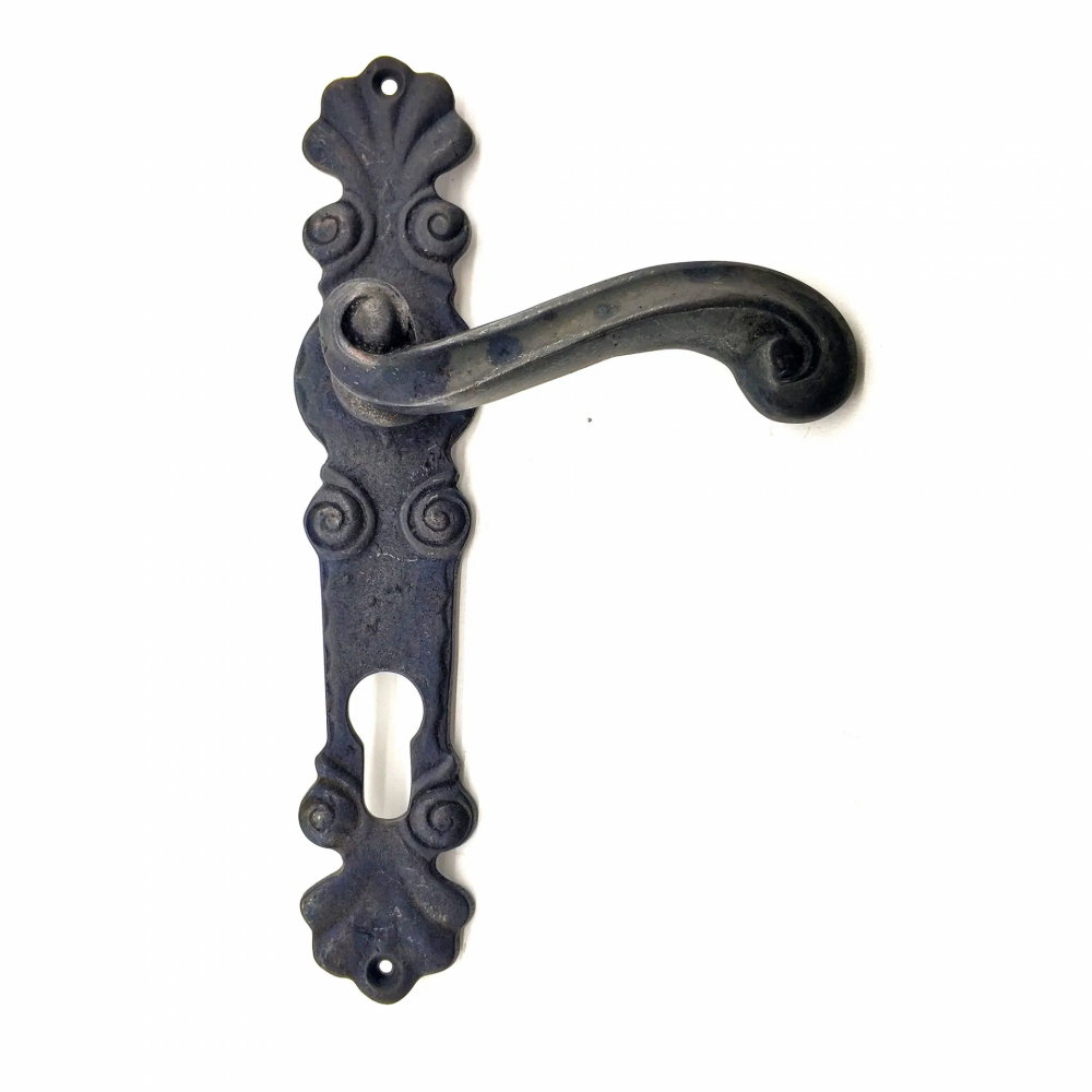 Antika Tarz Dekoratif Pirinç Okyanus Banyo Kapı Kolu - 230x46 Mm, Oksit