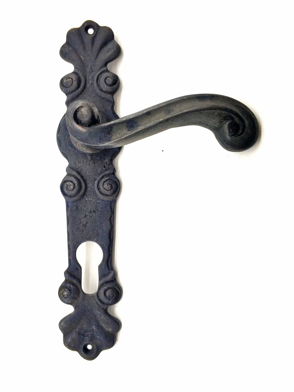 Antika Tarz Dekoratif Pirinç Okyanus Banyo Kapı Kolu - 230x46 Mm, Oksit