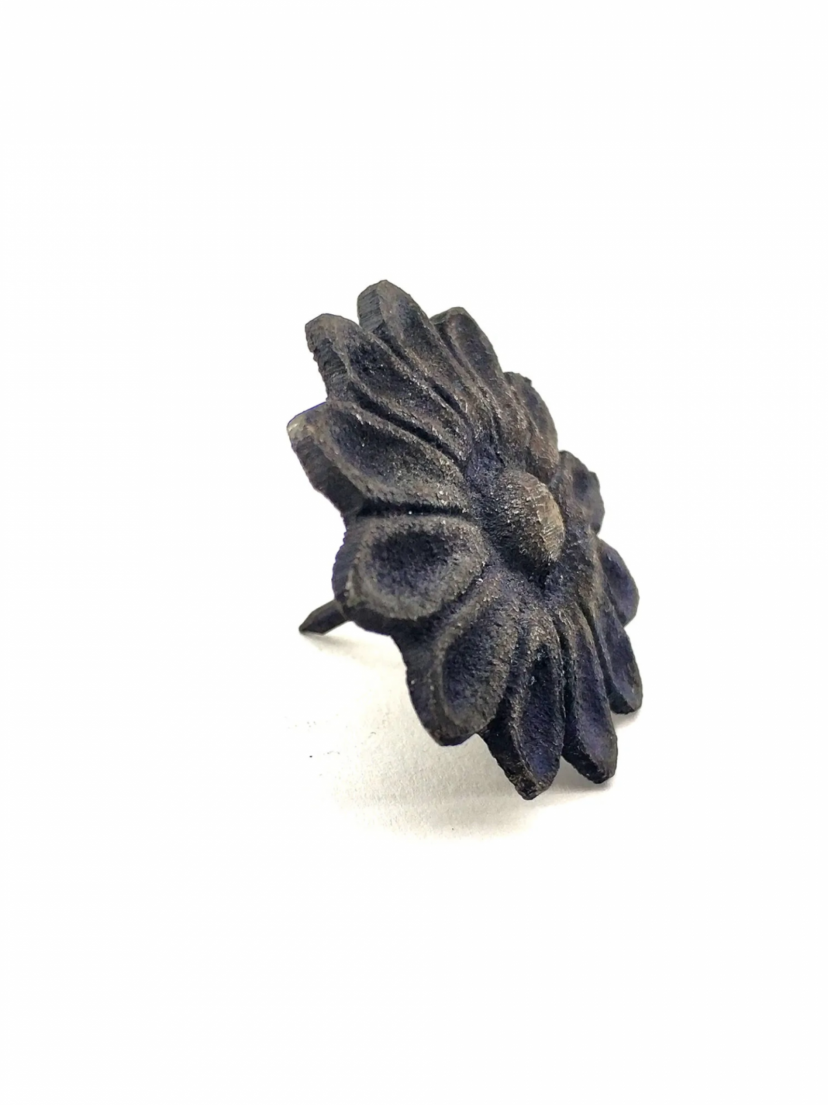 Antika Tarz Dekoratif Pirinç Papatya Kabara - 42 Mm, Oksit