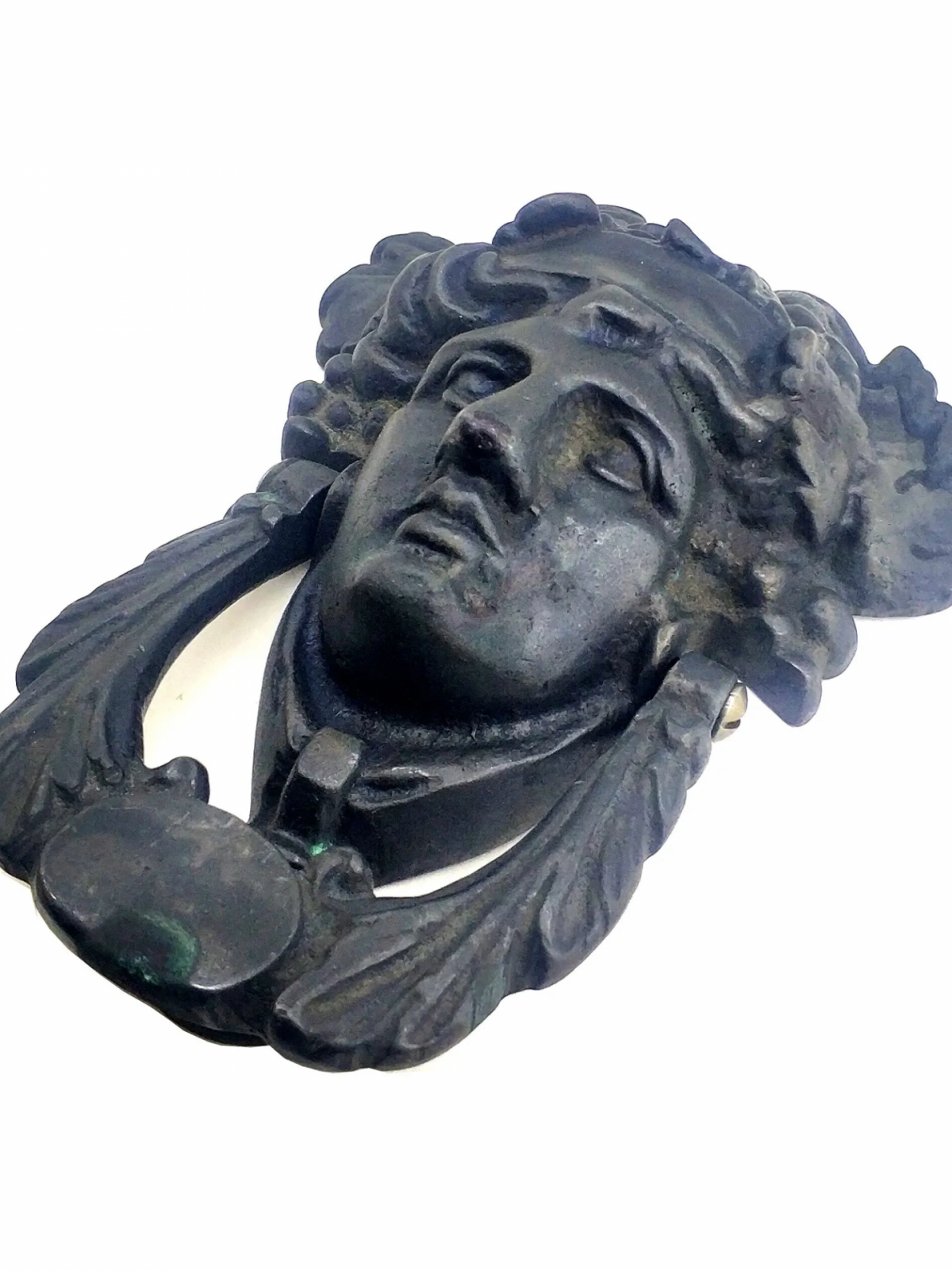 Antika Tarz Dekoratif Pirinç Sezar Kapı Tokmağı, Taktak - Oksit