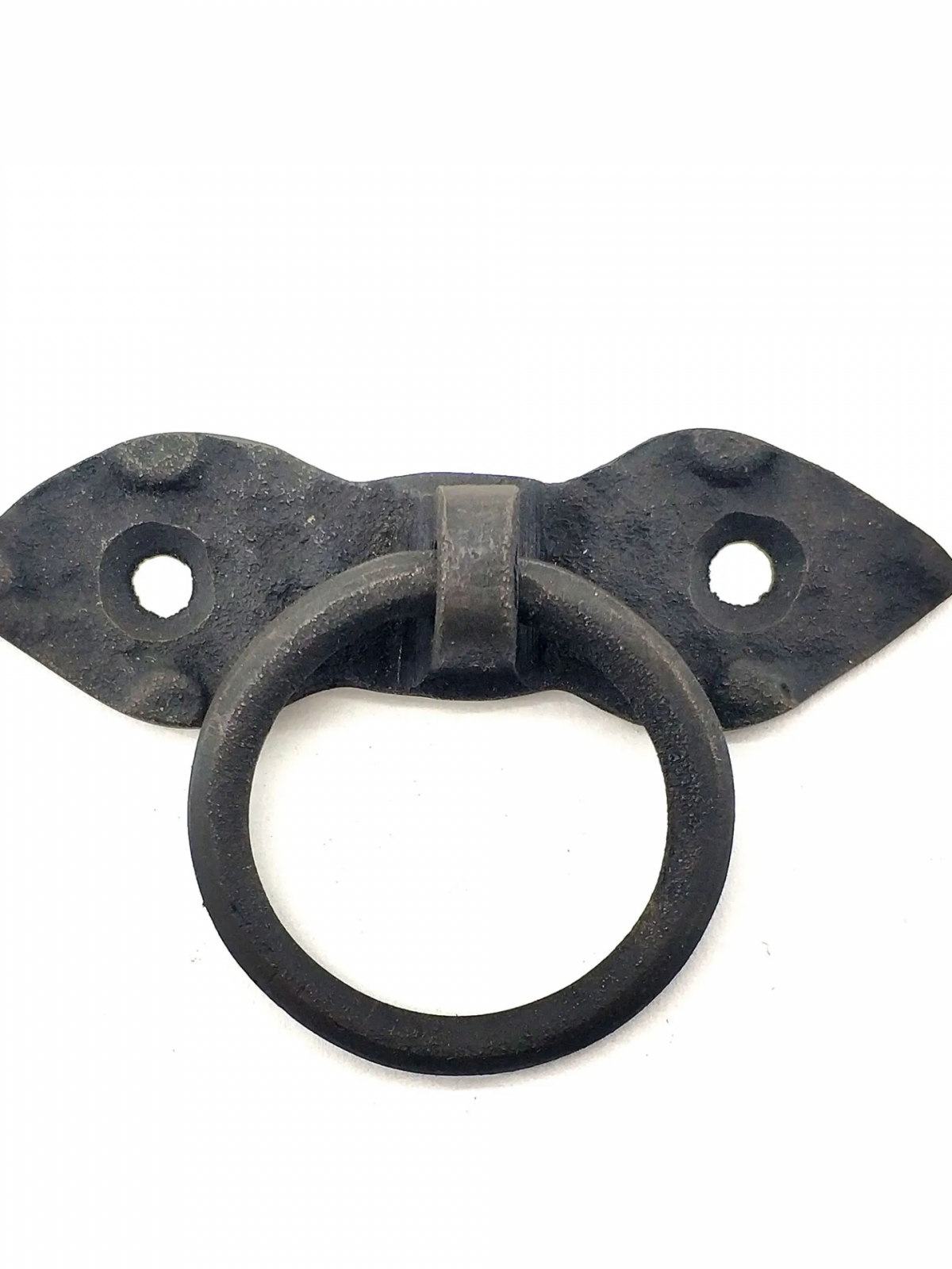 Antika Tarz Dekoratif Pirinç Yaprak Mobilya Kulbu, Kapı Kilit Halkası - 80 Mm, Oksit