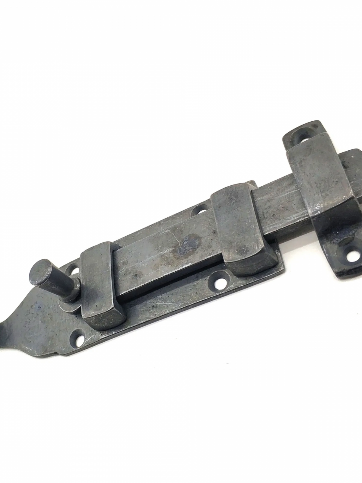 Antika Tarz Dekoratif Pirinç Yassı Kapı Sürgüsü - 35x145 Mm, Oksit