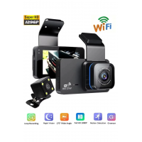 Araç İçi Kamera Wifi Özellikli Ekranlı Ön Ve Geri Görüş Kameralı Mikrofonlu 3 İnç Hd