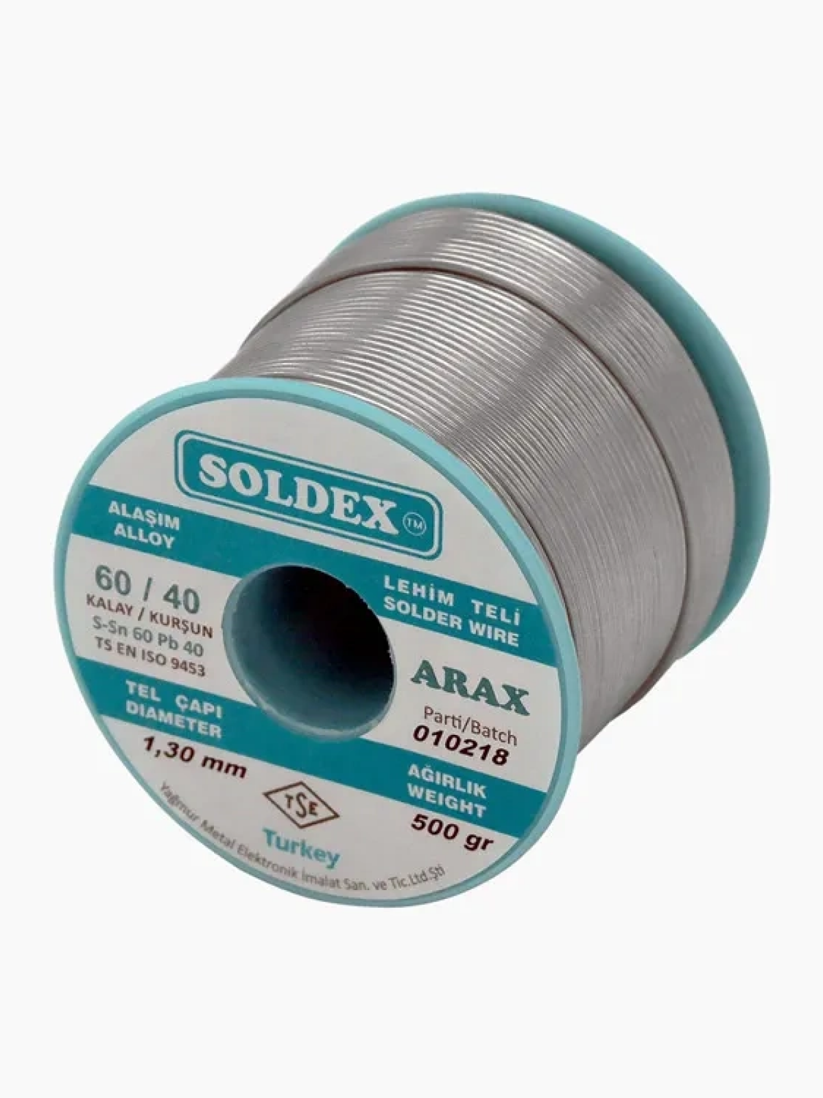 Arax 60-40 Lehim Teli 500 Gr 1.3 Mm - Sn:60 / Pb:40