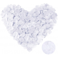 Beyaz Renk Gül Yaprağı Şekilli Konfeti 10 Paket 1000 Adet