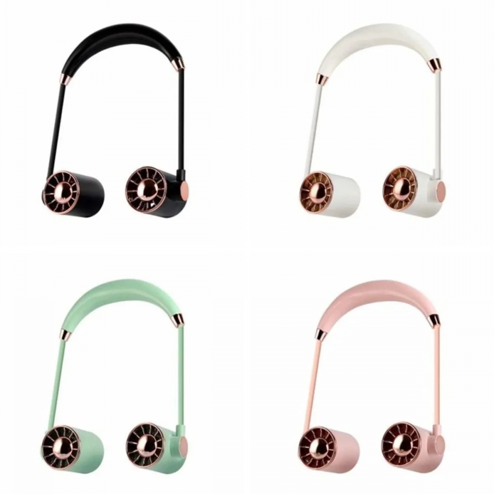 Boyunluk Fan Hava Soğutucu Vantilatör Boyuna Asmalı Şarjlı 3 Kademeli Mini Klima Beyaz