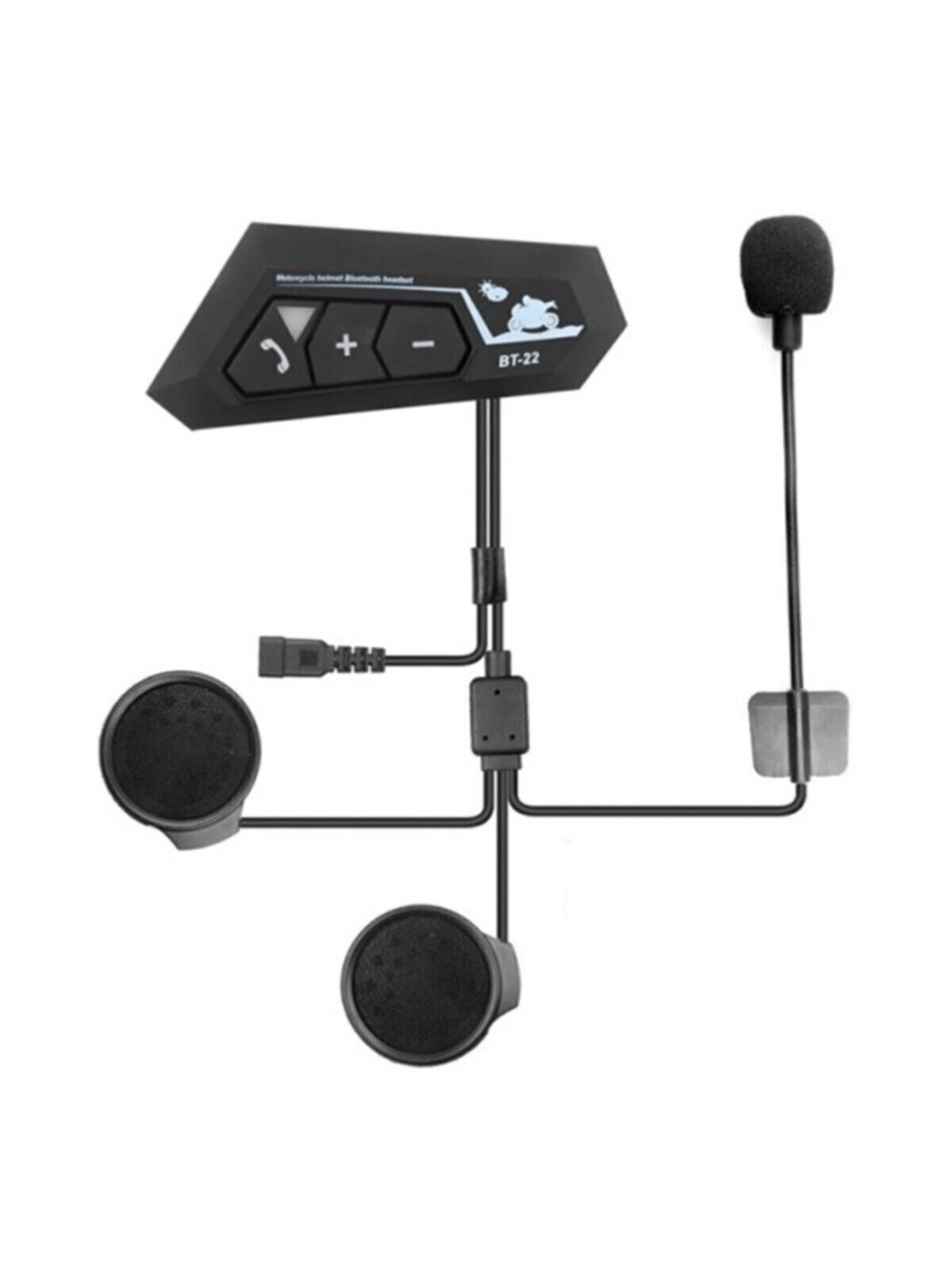 Bt22 Kask Kulaklık Bluetooth Motosiklet Kulaklık 5.0 Bluetooth Interkom Motorsiklet Kulaklık