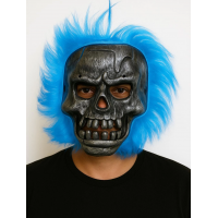 Cadılar Bayramı Lacivert Saçlı Maske