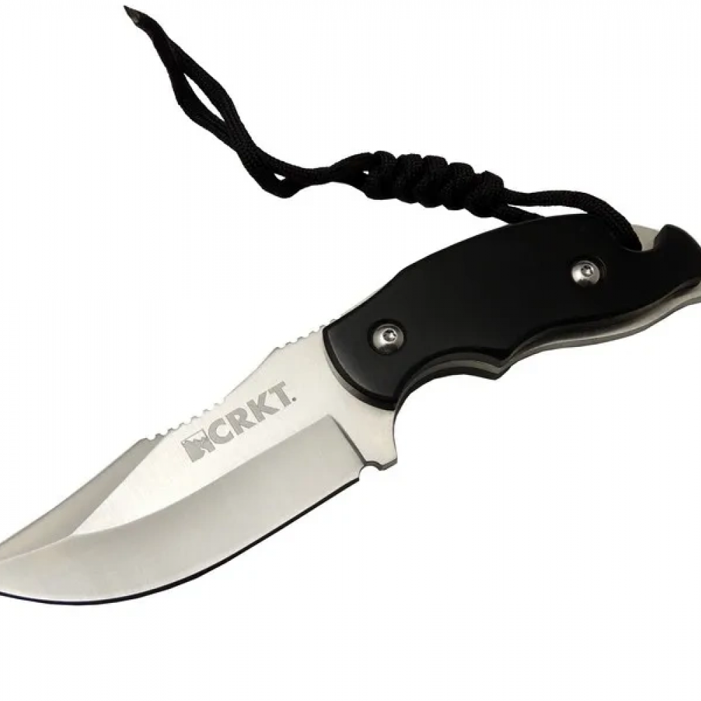 Crkt Civet 2805 Wy Tırtıklı Kamp Bıçak 18 Cm - Plastik Sap, Kılıflı, İpli