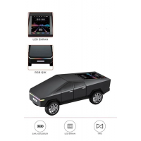D68 Cyber Model Araba Tasarımlı Bluetooth Hoparlör 15w Güçlü Ses Rgb Led /tws/usb Siyah