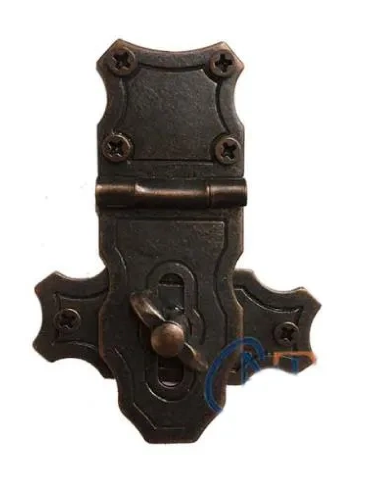 Dekoratif Anahtarlı Sandık Askısı - 40x55mm, Oksit, 100 Adet