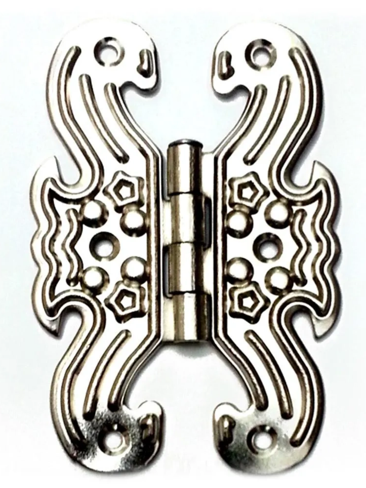 Dekoratif Sac Kelebek Menteşe - Büyük, Nikel, 100 Adet