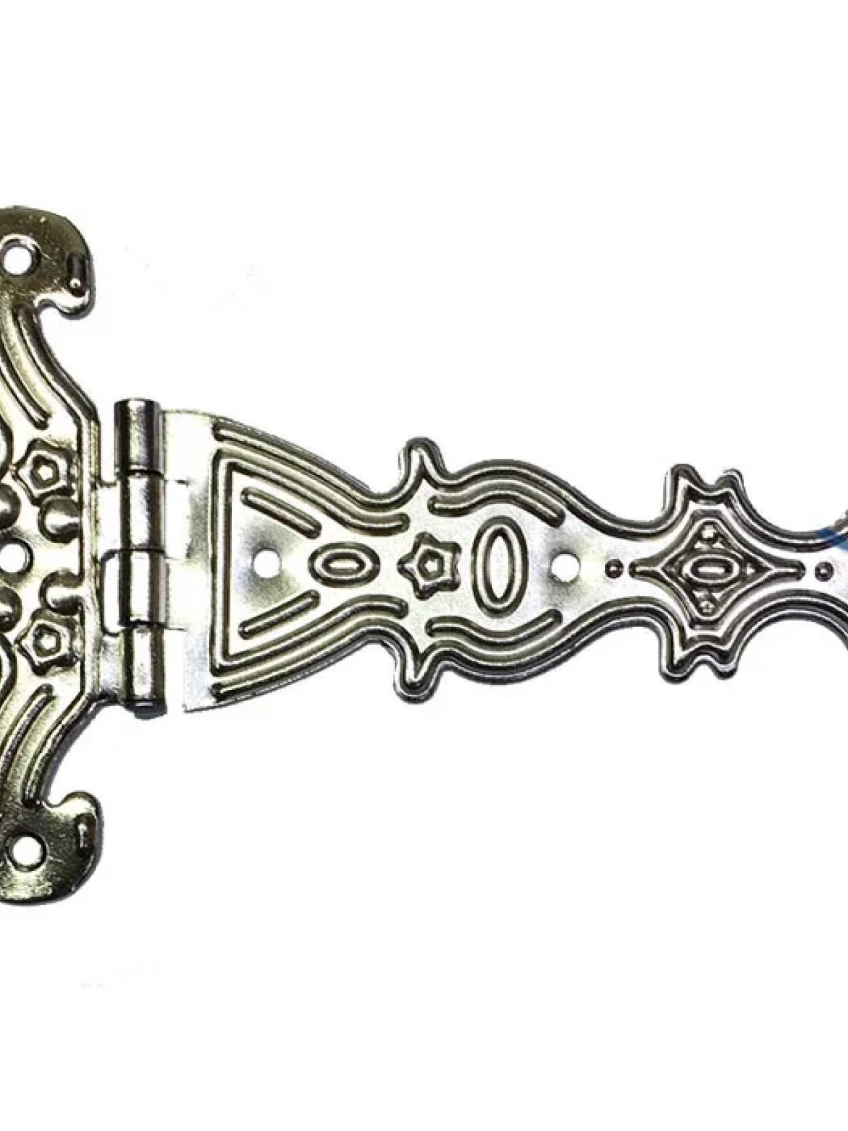 Dekoratif, Sac Tek Kuyruklu Menteşe - 69x102 Mm, Büyük, Nikel, 1 Adet