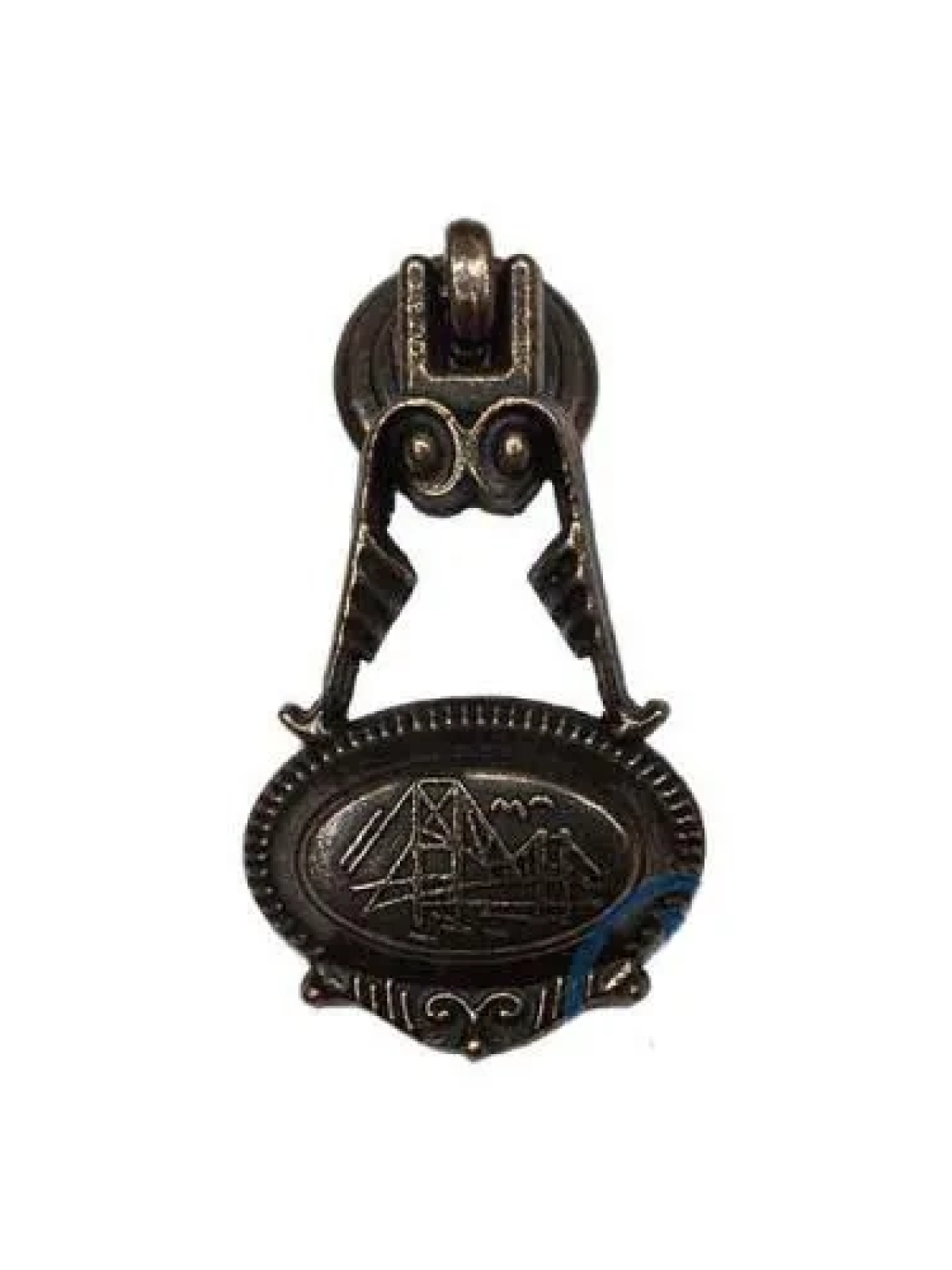 Dekoratif Zamak Sarkaç  Küçük  Kulp - 30x63mm, Eskitme, 1 Adet