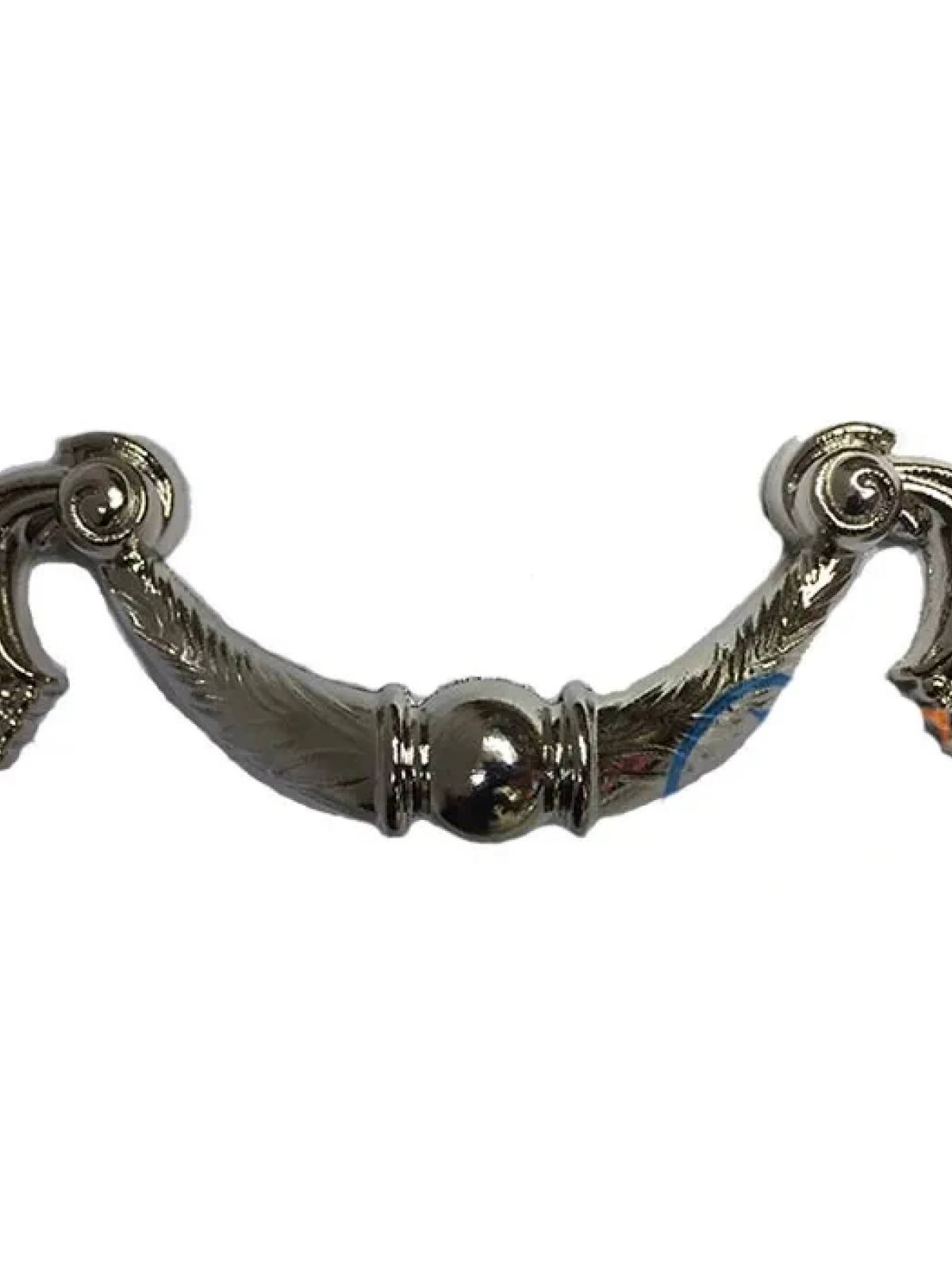 Dekoratif Zamak Üzümlü Kulp - 64mm, Nikel, 100 Adet